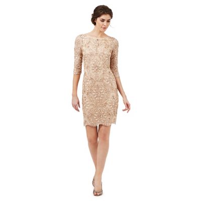 Butterfly by Matthew Williamson Nude 'Liberty' embellished dress